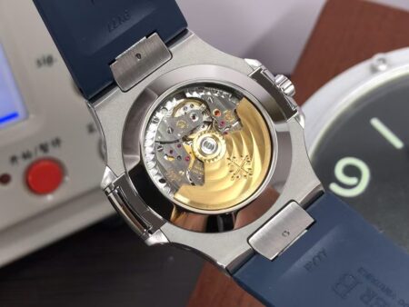 Patek Philippe Nautilus Annual Calendar 5726 Blue Dial Blue Rubber Band Clone 324 Movement - Image 8