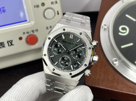 Audemars Piguet Royal Oak Chrono 26240 Stainless Steel Case Green Dial with Super Clone 4401 Movement - Image 3