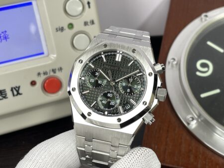 Audemars Piguet Royal Oak Chrono 26240 Stainless Steel Case Green Dial with Super Clone 4401 Movement - Image 4