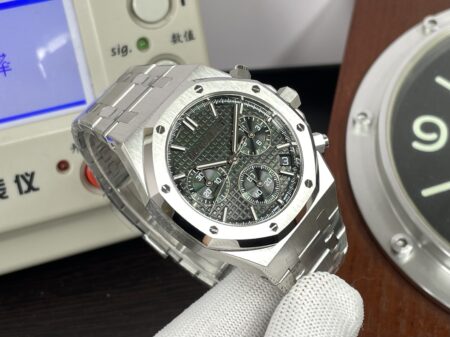 Audemars Piguet Royal Oak Chrono 26240 Stainless Steel Case Green Dial with Super Clone 4401 Movement - Image 5