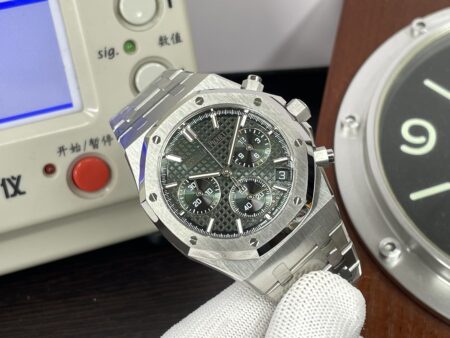 Audemars Piguet Royal Oak Chrono 26240 Stainless Steel Case Green Dial with Super Clone 4401 Movement - Image 6