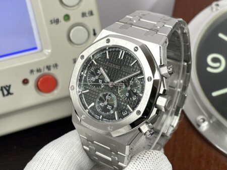 Audemars Piguet Royal Oak Chrono 26240 Stainless Steel Case Green Dial with Super Clone 4401 Movement - Image 7