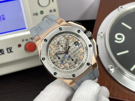Audemars Piguet Royal Oak Offshore LeBron James Cermet Bezel Clone 3126 Movement with Grey Rubber Strap - Image 2