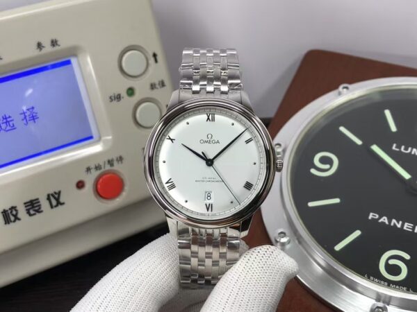 Omega De Ville 40mm Clone 8800 Movement Stainless Steel Case Silver Dial