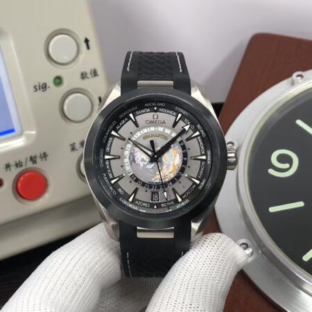 Omega Seamaster WorldTimer GMT Titanium Case Black Dial Super Clone 8938 Movement