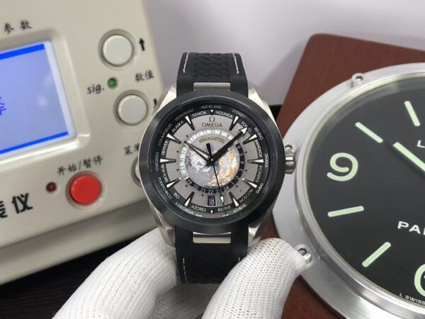 Omega Seamaster WorldTimer GMT Titanium Case Black Dial Super Clone 8938 Movement