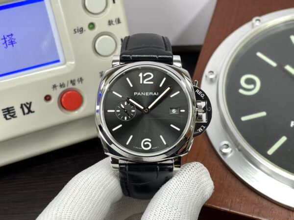 Panerai PAM 1250 Luminor Due 42mm Stainless Steel Case Anthracite Dial Black Leather Strap