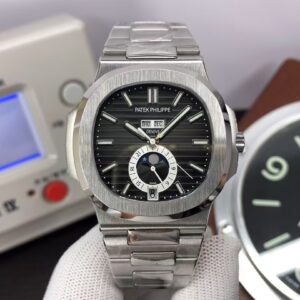 Premium Replica Patek Philippe Nautilus Annual Calendar 5726 Stainless Steel Case Clone 325 Movement Grey Dial