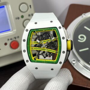 Richard Mille RM061-01 Yohan Blake White Ceramic Case Super Clone RMUL2 Movement White Rubber Band