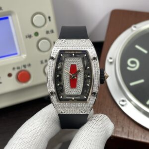 Richard Mille RM07-01 Snow Diamond Super Clone CRMA2 Automatic Movement with Black Rubber Band