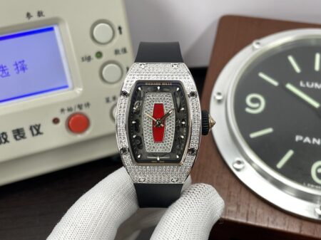 Richard Mille RM07-01 Snow Diamond Super Clone CRMA2 Automatic Movement with Black Rubber Band