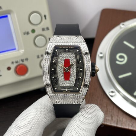 Richard Mille RM07-01 Snow Diamond Super Clone CRMA2 Automatic Movement with Black Rubber Band