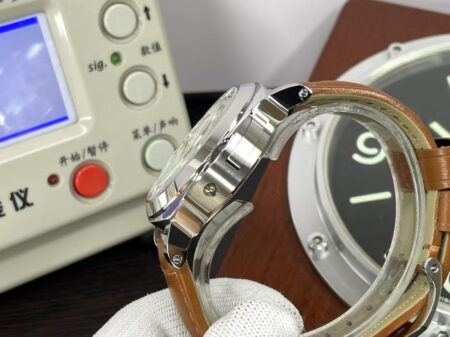 Panerai Luminor Marina 44mm PAM 113 White Dial Brown Leather Strap OP XI Manual Winding Movement - Image 7