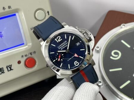 Panerai Quaranta BiTempo Luna Rossa PAM 1404 Blue Dial Super Clone P.900 Movement Blue Rubber Band - Image 2