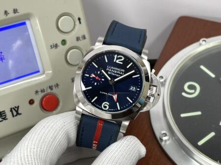 Panerai Quaranta BiTempo Luna Rossa PAM 1404 Blue Dial Super Clone P.900 Movement Blue Rubber Band - Image 3