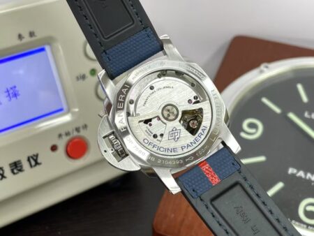 Panerai Quaranta BiTempo Luna Rossa PAM 1404 Blue Dial Super Clone P.900 Movement Blue Rubber Band - Image 8