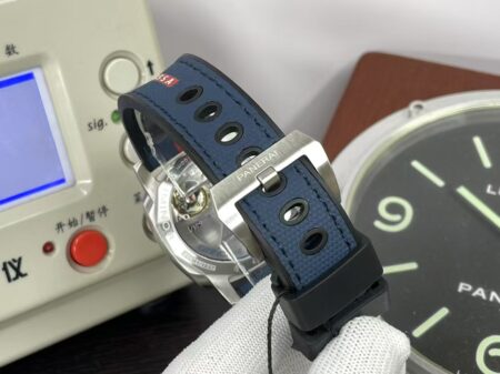 Panerai Quaranta BiTempo Luna Rossa PAM 1404 Blue Dial Super Clone P.900 Movement Blue Rubber Band - Image 9