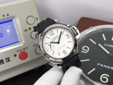 Panerai Luminor Due Luna Rossa PAM 1342 Clone P.6000 Movement White Dial Black Rubber Strap - Image 2
