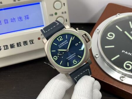 Panerai PAM 1117 Luminor Marina 44mm Super Clone P.9010 Movement Titanium Case Blue Dial - Image 2
