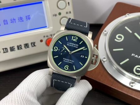 Panerai PAM 1117 Luminor Marina 44mm Super Clone P.9010 Movement Titanium Case Blue Dial - Image 3