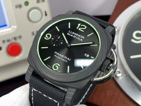 Panerai PAM 1118 Luminor Marina 44mm Black Carbon Case Black Dial Super Clone P.9010 Movement - Image 5