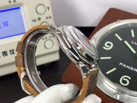 Panerai PAM 663 Luminor 1950 3 Days Clone P.3000 Movement Black Dial Brown Leather Strap - Image 6