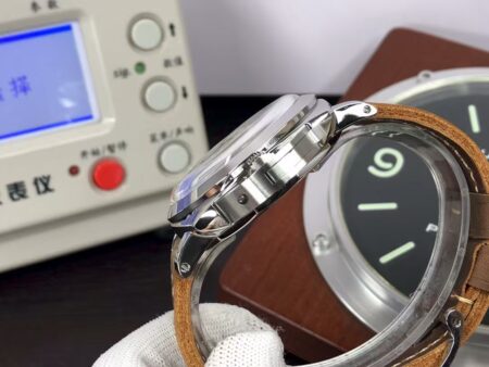 Panerai PAM 663 Luminor 1950 3 Days Clone P.3000 Movement Black Dial Brown Leather Strap - Image 7