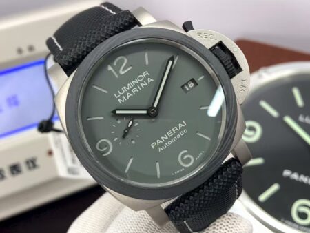 Panerai PAM 1662 Luminor Marina 44mm Titanium Case Carbon Bezel Super Clone P.9010 - Image 2
