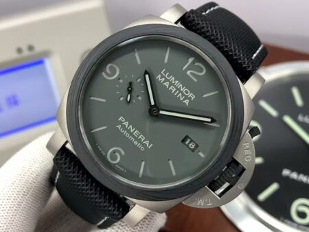 Panerai PAM 1662 Luminor Marina 44mm Titanium Case Carbon Bezel Super Clone P.9010 - Image 3