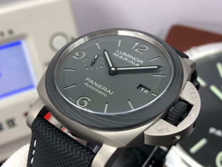 Panerai PAM 1662 Luminor Marina 44mm Titanium Case Carbon Bezel Super Clone P.9010 - Image 5