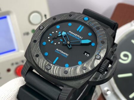 Panerai PAM 960 Submersible 42mm CarboTech Super Clone P.9000 Movement Black Dial Black Rubber Band - Image 5