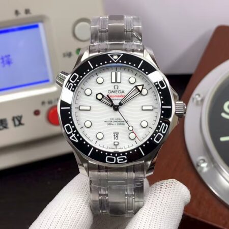 Omega Seamaster Diver 300m 210.30.42.20.04.001 Black Ceramic Bezel White Dial Steel Bracelet