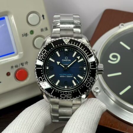 Omega Planet Ocean 600m 45.5mm Ultra Deep Clone 8912 Movement Black Ceramic Bezel Blue Dial