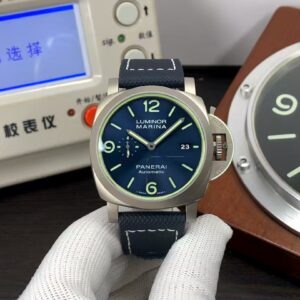 Panerai PAM 1117 Luminor Marina 44mm Super Clone P.9010 Movement Titanium Case Blue Dial