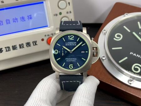 Panerai PAM 1117 Luminor Marina 44mm Super Clone P.9010 Movement Titanium Case Blue Dial