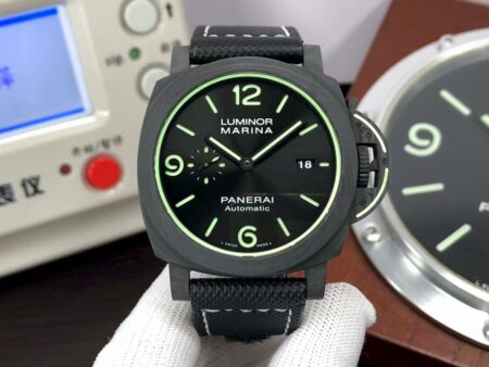 Panerai PAM 1118 Luminor Marina 44mm Black Carbon Case Black Dial Super Clone P.9010 Movement