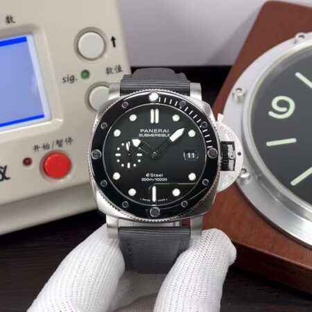 Panerai PAM 1288 Submersible Quaranta Quattro ESteel Grigio Roccia 44mm Super Clone P.900 Movement Nylon Band