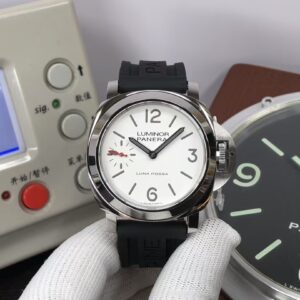 Panerai Luminor Due Luna Rossa PAM 1342 Clone P.6000 Movement White Dial Black Rubber Strap