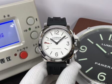 Panerai Luminor Due Luna Rossa PAM 1342 Clone P.6000 Movement White Dial Black Rubber Strap