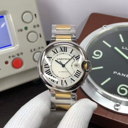 Omega Ballon Bleu 42mm W2BB0022 Two Tone Silver White Dial Automatic Movement