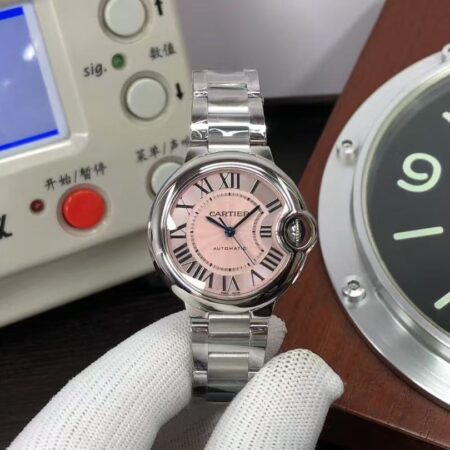 Cartier Ballon Bleu Ladies 33mm W6920100 Pink Dial with Automatic Movement