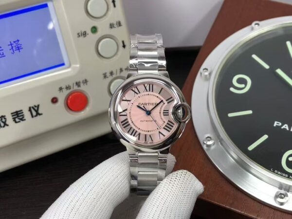 Cartier Ballon Bleu Ladies 33mm W6920100 Pink Dial with Automatic Movement