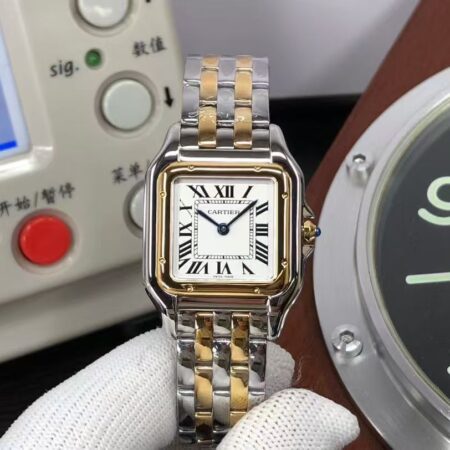 Cartier Panthere W2PN0007 Medium Size Two Tone Swiss Quartz Movement White Dial