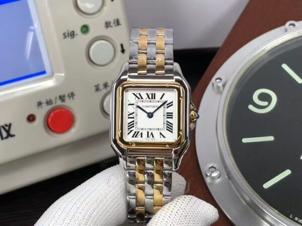 Cartier Panthere W2PN0007 Medium Size Two Tone Swiss Quartz Movement White Dial