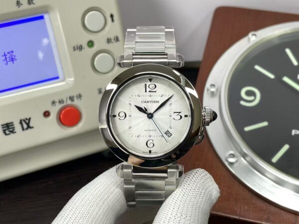 Cartier Pasha WSPA0009 Clone Cal.1847 MC Movement White Dial Sapphire Crystal