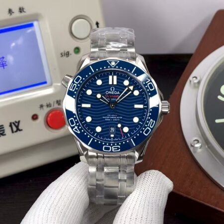 Omega Seamaster Diver 300m 210.30.42.20.03.001 Blue Dial Stainless Steel Bracelet Clone 8800 Movement