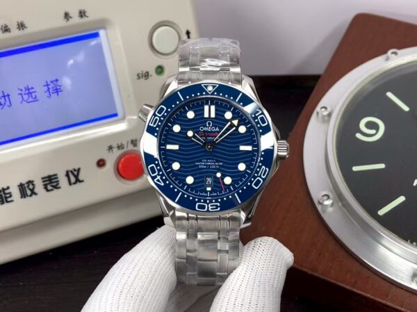 Omega Seamaster Diver 300m 210.30.42.20.03.001 Blue Dial Stainless Steel Bracelet Clone 8800 Movement
