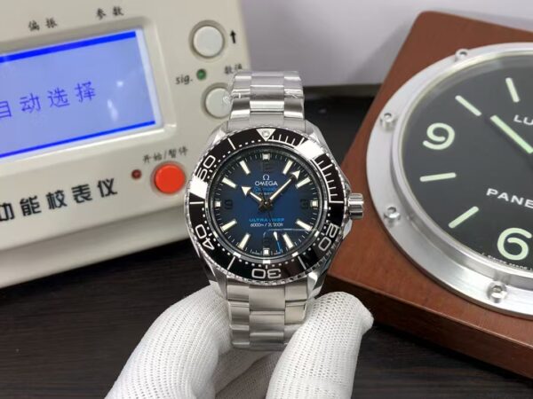 Omega Planet Ocean 6000m Ultra Deep 45.5mm Black Ceramic Bezel Blue Dial Clone 8912 Movement