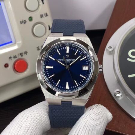 Vacheron Constantin Overseas 4500v Blue Dial Blue Rubber Strap with Clone 5100 Movement