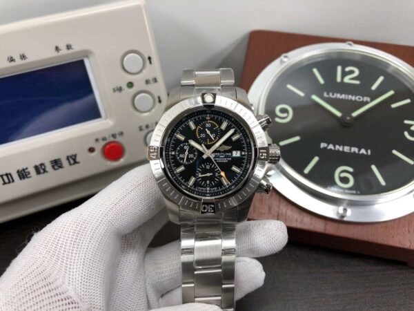 Breitling Avenger Chrono 45mm A13317101B1A1 Steel Case Black Dial Asian 7750 Movement